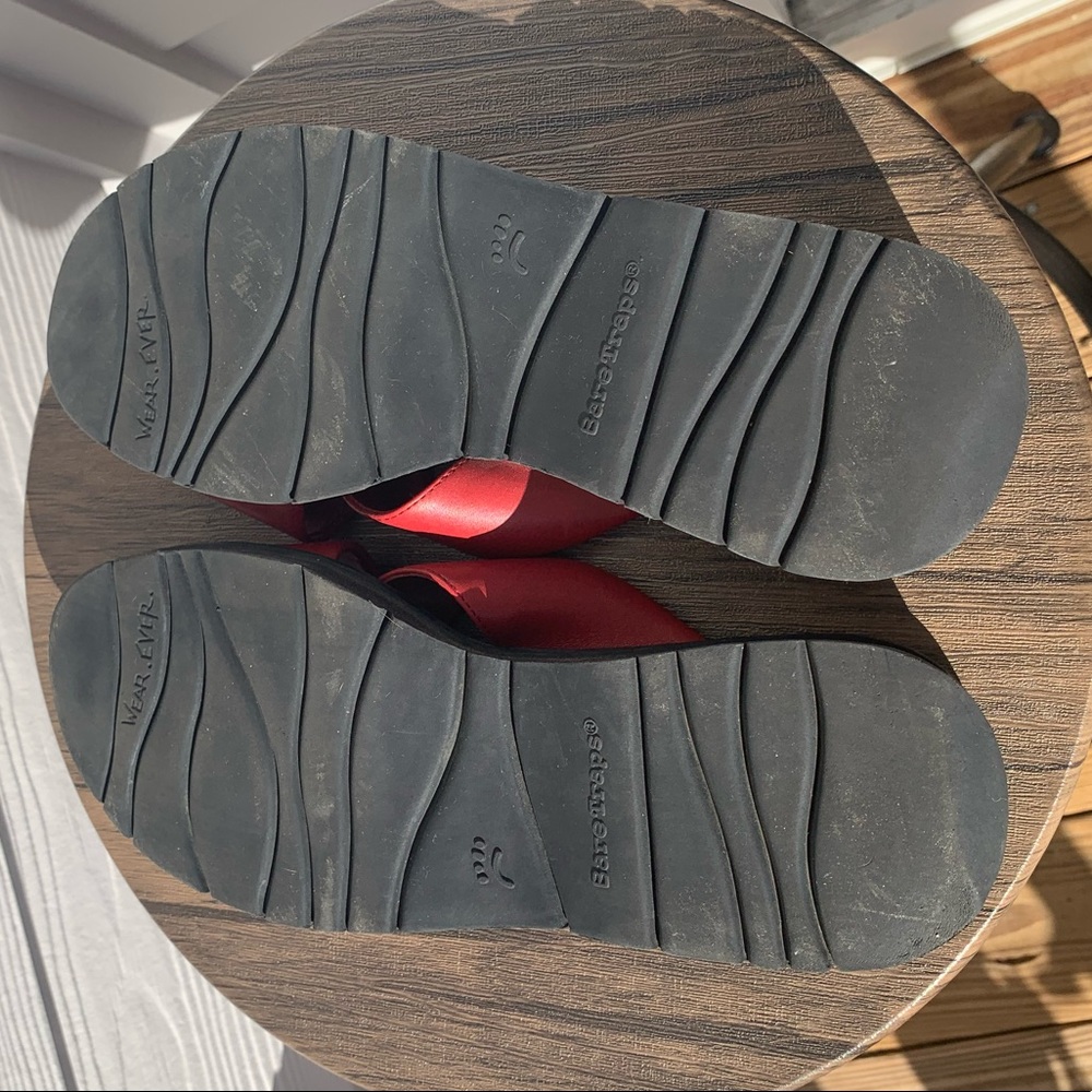 Genuine Leather Red 90s Sandals - Picture 3 of 6